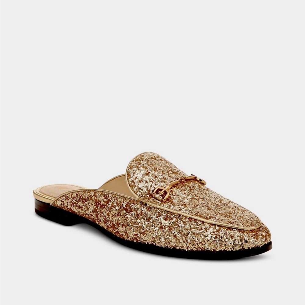 Sam Edelman Gold Sparkly "Linnie" Mules. Like new loafers